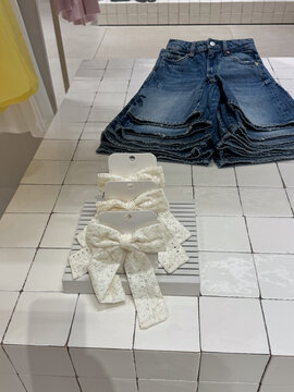 Podgorica, Montenegro - March 18, 2026:ZARA. Fashion display with yellow skirt and top in store