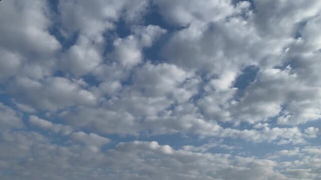 Blue Sky with Cloud Pattern Background
