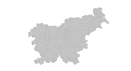 Fototapeta premium A dotted grayscale map depicting the country of slovenia with distinct borders high quality professional detailed