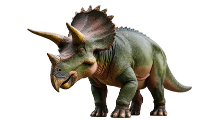 Majestic Triceratops dinosaur, a powerful herbivore from the Late Cretaceous era © Lysander