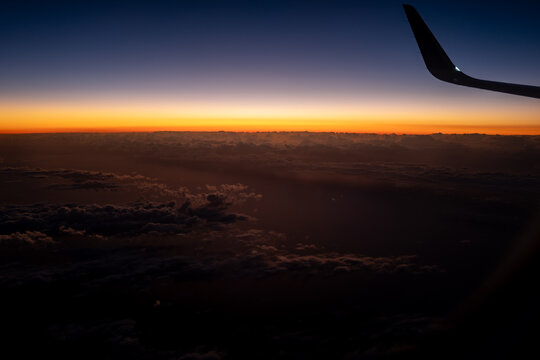 Sunset from the airplane.
