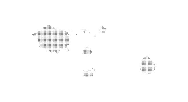 A dotted representation of the canary islands archipelago spain on a white background high quality professional