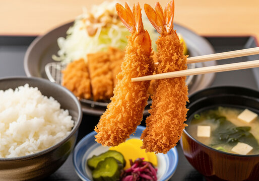 エビフライ定食
