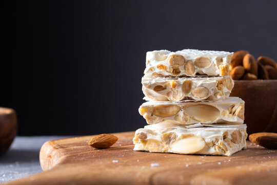 A delightful stack of traditional Spanish hard turron