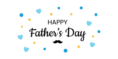 Happy fathers day greeting with colorful hearts and dots © Vectrix