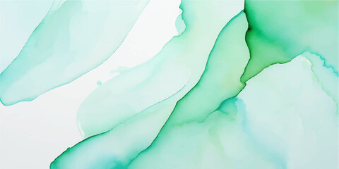 Fototapeta premium Abstract watercolor background featuring blue waves and frost textures on a white paper surface to evoke a cold winter nature pattern with icy water and frozen crystal art