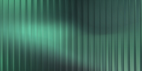 Obraz premium Dark Teal Metallic Gradient Background with Vertical Stripes – Modern Abstract Industrial Banner for Technology and Corporate Design