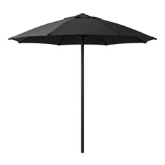 Fototapeta premium Black patio umbrella isolated. Outdoor shade object.