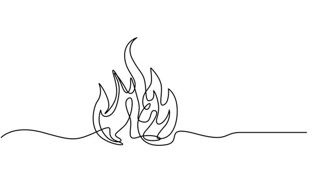 fire icon continuous one line drawing animation, Animated self drawing of  Continuous One Single Line Drawing of Fire, Minimalist Flame Art, Single continuous one line drawing Trending Flame Symbols