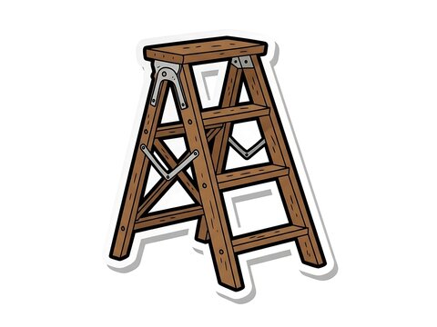 A rustic wooden three-legged stool with a simple and sturdy design