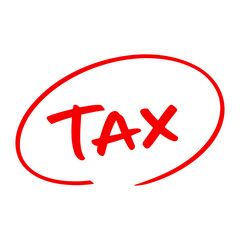 Obraz premium tax day lettering calligraphy red text