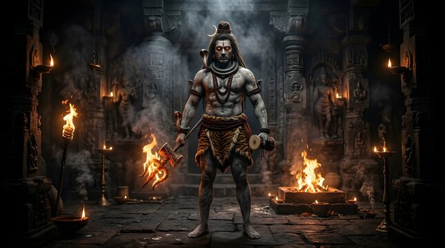 Mahakal Shiva cosmic power meditation divine background wallpaper