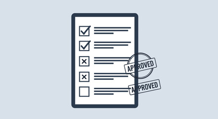 Fototapeta premium Flat minimalist illustration of corporate budgeting approval b