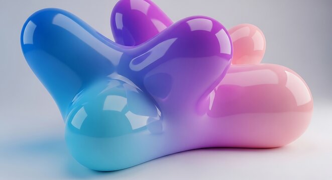 colorful balloon animal sculptures on white background