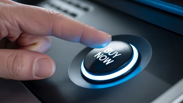 E-commerce button, online shopping, buy now, payment processing, digital transaction
