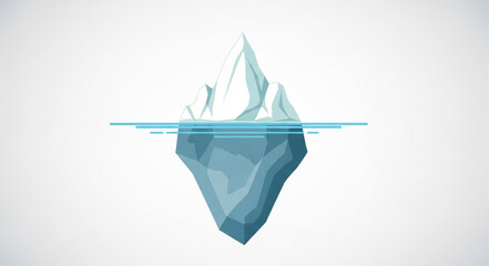 Iceberg Illustration - A Visual Representation of Hidden Depths. © Nayla
