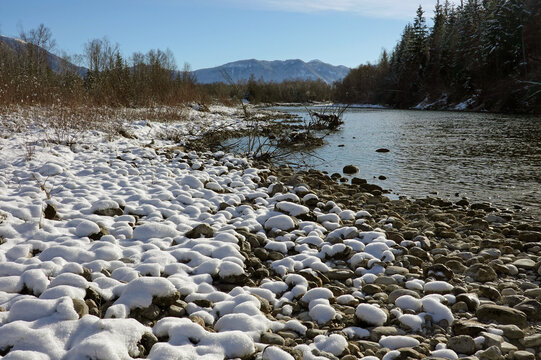 Isartal bei Lenggries im Winter