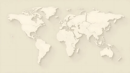 Fototapeta premium Global Conflict Uncertainty Concept Detailed World Map Background with Subtle Texture and Light Color tones for Design Projects