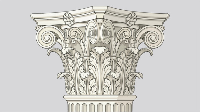 Ancient Greek Architectural Column Capital.