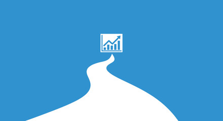 Flat minimalist illustration of corporate long term financial vision b © Artbibun