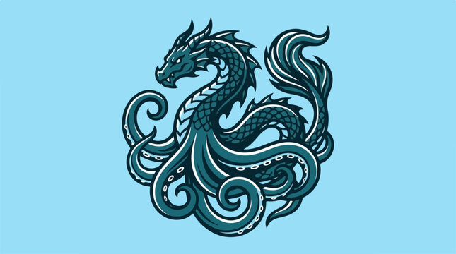 Dragon Mythical Creature Design Element.