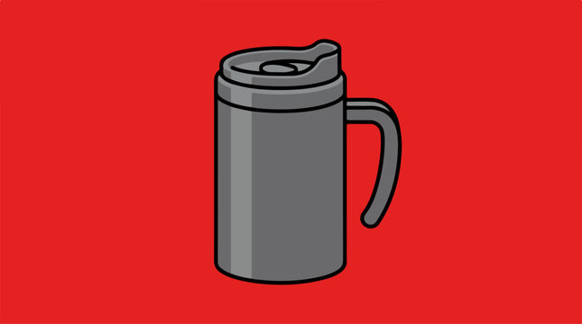 Gray Thermal Coffee Mug.