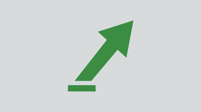 Green Arrow Pointing Upwards Symbol.