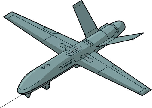 Isolated Isometric loitering munition. Kamikaze Drones Attack. Unmanned military technology. Military Drone isolated on white background no Background