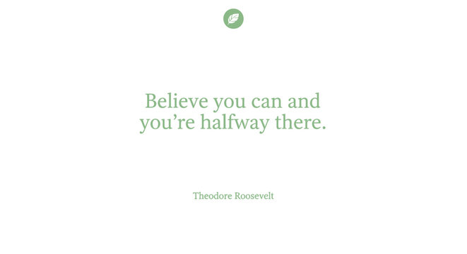 Inspirational Quote on White Background.
