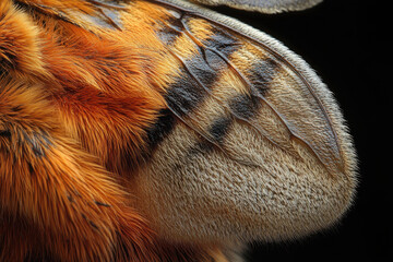 Obraz premium Close-up of a bee's head.