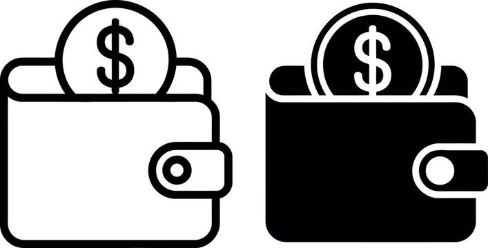 Comparison of empty and full wallets highlighting financial status differences