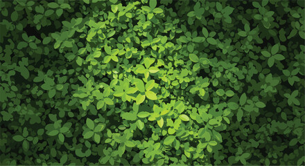 Obraz premium Lush Green Foliage Vector Background with Bright Leaves