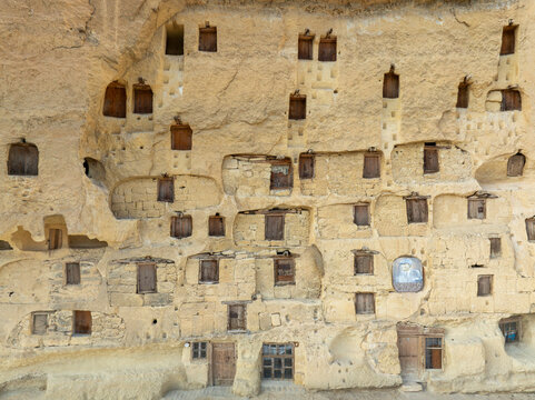Taskale historic granaries in the town of Turkey Karaman.