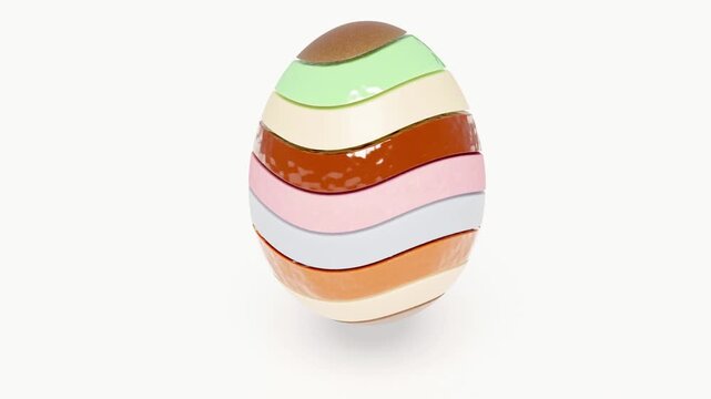 Sweet Easter egg chocolate jam food bg able to loop endless 4k