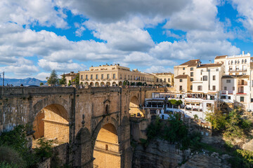 The Puente Nuevo bridge in El Tajo gorge in Ronda, Spain