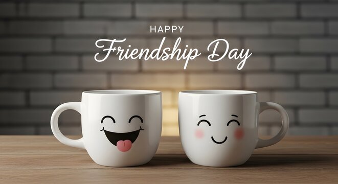 Happy international friendship day celebrating togetherness and joyful moments with friends