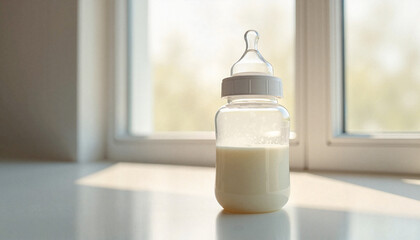 Obraz premium Baby feeding bottle isolated on clean background