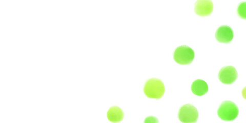 水彩絵の具で描かれた、かわいいポルカドットの水玉模様 © 色音符