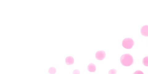 水彩絵の具で描かれた、かわいいポルカドットの水玉模様 © 色音符