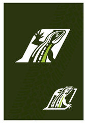 Jaszczurka - logo, emblemat © lucja_lusilas.pl