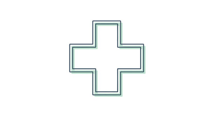 Fototapeta premium Green Cross Medical Symbol Icon.
