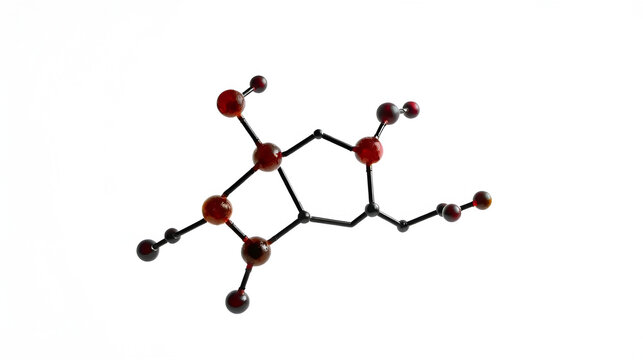 Tannic acid molecular structure isolated on white