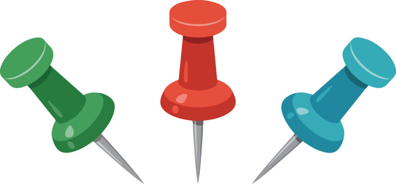 push pin isolated on white