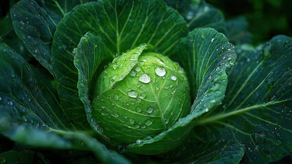 Fototapeta premium cabbage in the garden
