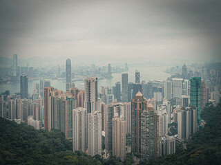 Fototapeta premium hong kong skyline