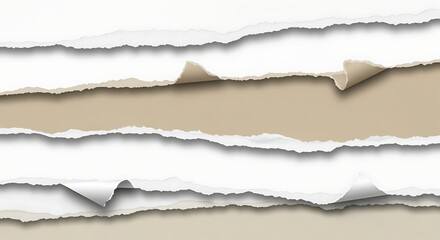 Fototapeta premium Torn Paper Texture With Transparent Background