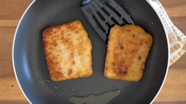 Cooking Panko Crusted Salmon Fish Fillets