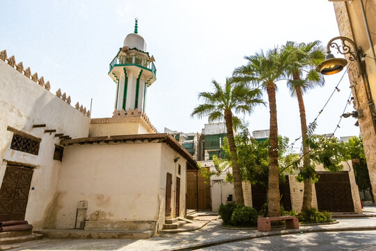 The historic Hanafi mosque in Jeddah od town Saudi Arabia