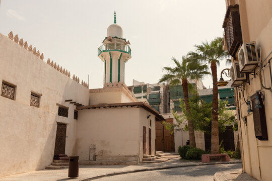 The historic Hanafi mosque in Jeddah od town Saudi Arabia
