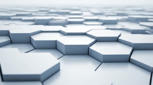 Abstract Hexagonal Surface Background with Depth of Field.